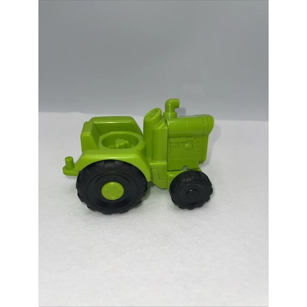 Fisher-Price‎ Little People Toy Tractor Toddler OS Green Excellent Farm Vehicle
